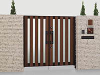 プレミエス門扉M-TA型　両開き　標準門柱使用